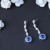 Silver Evil eye Hanging Earring